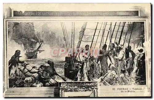 Cartes postales Fouras Tabteau De La Mairie Affaire des brulots Ile d'Aix 12 avril 1809