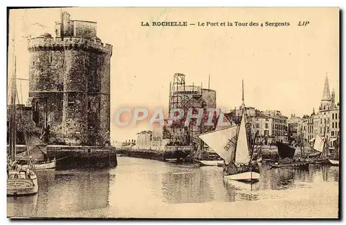 Cartes postales La Rochelle Le Port Et La Rour Des Sergents Bateaux