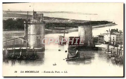 Cartes postales La Rochelle Entree Du Port Bateaux