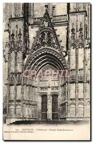 Cartes postales Bourges Cathedrale Portail Saint Guillaume