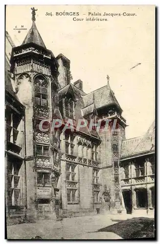 Cartes postales Bourges Palais Jacques Coeur Cour interieure