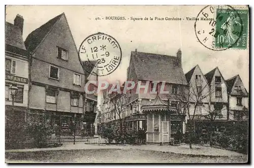 Cartes postales Bourges Square de la Place Gordaine Vieilles maisons