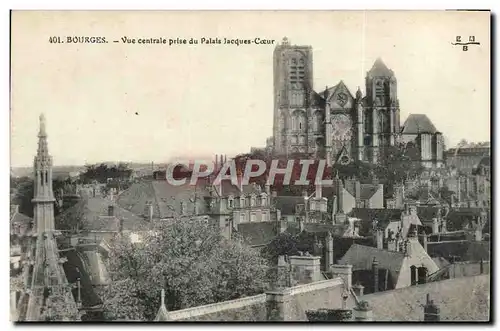 Ansichtskarte AK Bourges Vue centrale prise du Palais Jacques Coeur