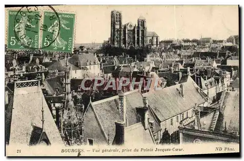 Ansichtskarte AK Bourges Vue generale prise du Palais Jacques Coeur