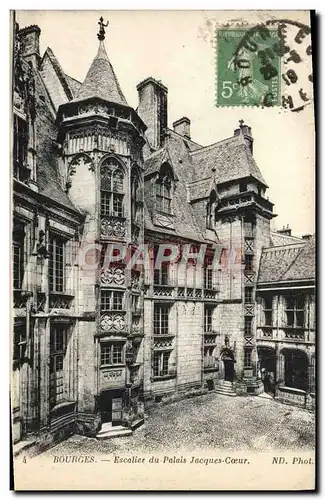 Ansichtskarte AK Bourges Escalier du Palais Jacques Coeur