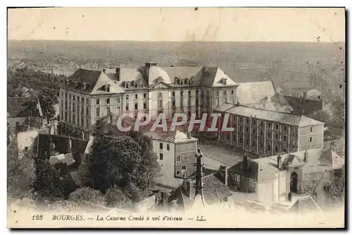 Cartes postales Bourges La Caserne a vol d'oiseau Militaria