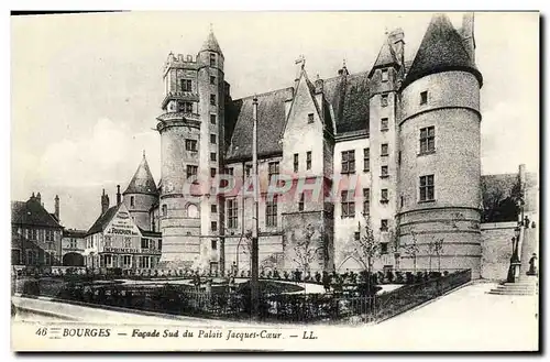 Cartes postales Bourges Facade Sud du Palais Jacques Coeur