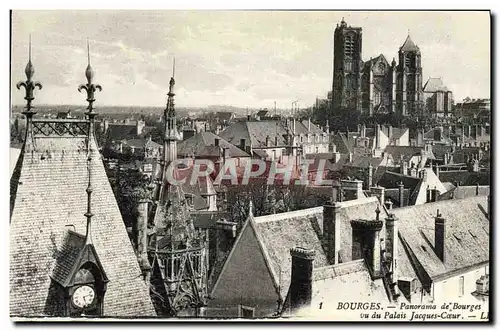 Cartes postales Bourges Panorama de Bourges vu du palais Jacques Coeur
