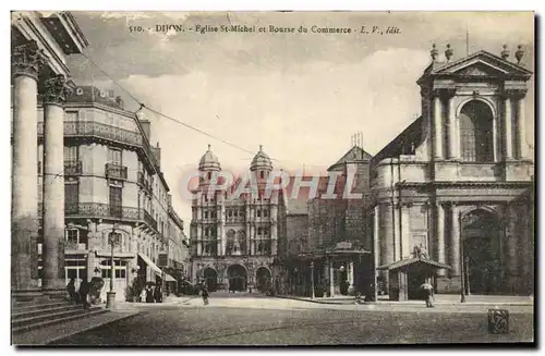 Cartes postales Dijon Eglise St Michel Et Bourse du Commerce