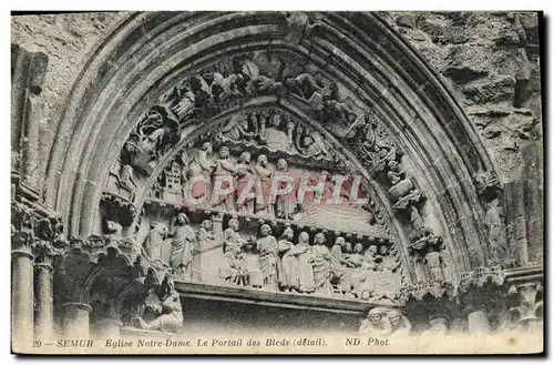 Cartes postales Semur Eglise Notre Dame Le Portail des Bleds