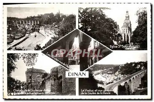 Cartes postales moderne Dinan Eglise St Sauveur Viaduc Chateau de la duchesse Anne