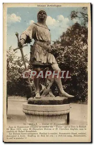 Cartes postales Dinan Statue de Beaumanoir