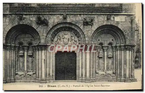 Cartes postales Dinan Portail de l'Eglise Saint Sauveur