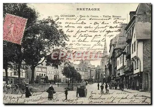 Cartes postales Guingamp Place du Centre Vieilles Maisons