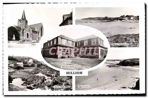 Cartes postales moderne Hillon L&#39eglise Usine et moulon Rolland Plage de l&#39Hostellerie Lermot Hotel St Nicolas