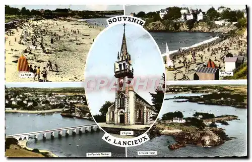 Moderne Karte Souvenir De Lancieux La plage Le pont du Fremur L&#39ile de l&#39Islet