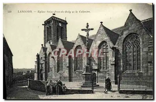 Cartes postales Lannion Eglise Saint Jean du Baly (animee)