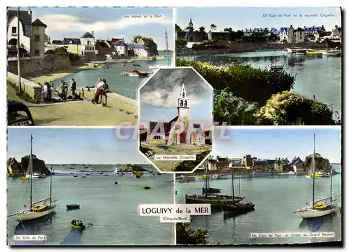 Cartes postales moderne Loguivy de la Mer Les hotels et le port Hotel du Grand rocher