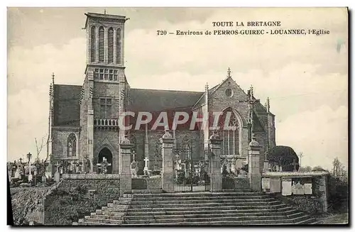 Cartes postales Environs de Perros Guirec Louannec L'eglise