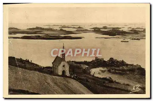 Ansichtskarte AK Ploubazlanec La Trinite La chapelle et la mer