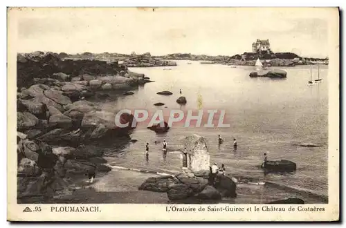 Cartes postales Ploumanach L&#39Oratoire de Saint Guirec et le Chateau de Costaeres