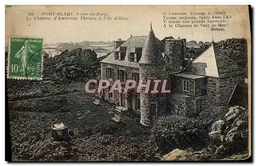 Cartes postales Port Blanc Le Chateau d&#39Ambroise Thomas a l&#39Ile d&#39Illier