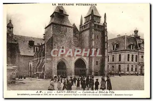 Ansichtskarte AK La Bretagne Pittoresque Saint Brieuc Cathedrale Et Hotel De Ville Enfants