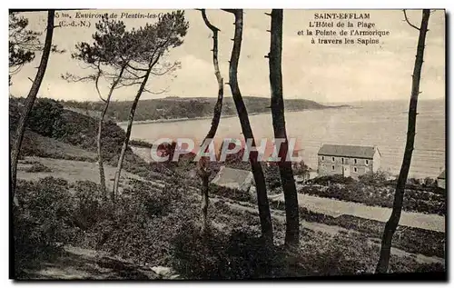 Cartes postales Environs De Plestin Les Gard Saint Efflam L&#39Hotel De La Plage Et La Pointe de l&#39Armorique