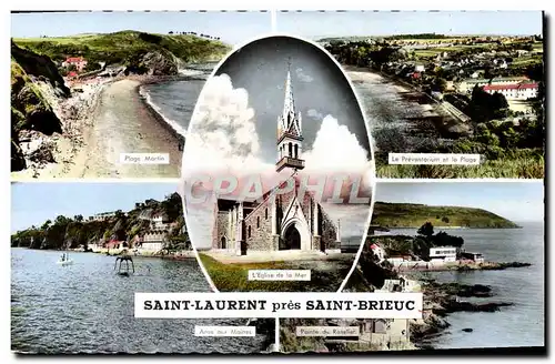 Cartes postales moderne Saint Laurent Pres Saint Brieuc Plage MArtin Anse aux moines