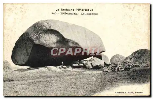 Cartes postales La Bretagne Pittoresque Tregastel Le Parapluie