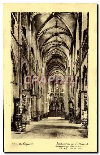 Ansichtskarte AK Treguier Interieur De la Cathedrale