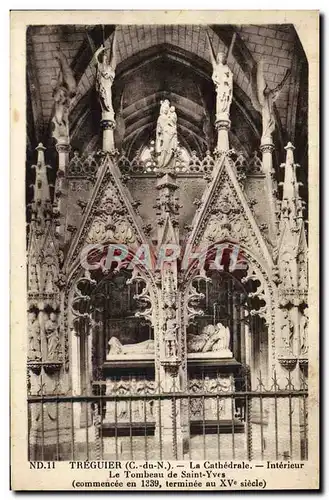 Cartes postales Treguier La Cathedrale Interieur Le Tombeau De Saint Yves