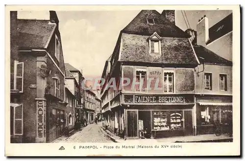 Cartes postales Paimpol Place du Martrai Maisons du 15eme