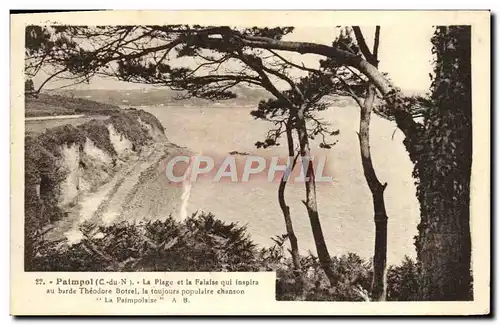 Ansichtskarte AK Paimpol La plage et la falaise