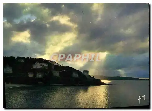 Cartes postales moderne Perros Guirec Effet de contre jour sur la cote de granit