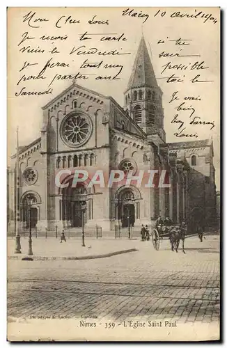 Ansichtskarte AK Nimes L&#39Eglise Saint Paul