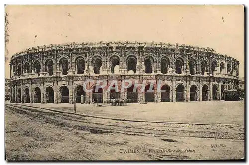 Ansichtskarte AK Nimes Vue Exterieure Des Arenes