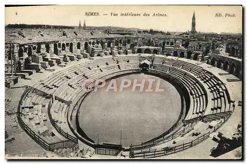 Ansichtskarte AK Nimes Vue Interieure Des Arenes