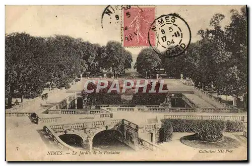 Cartes postales Nimes Le Jardin De La Fontaine