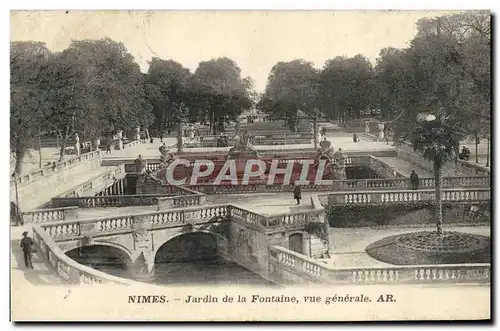 Ansichtskarte AK Nimes Jardin De La Fontaine Vue Generale