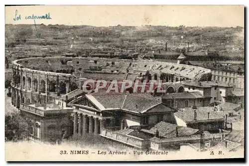 Cartes postales Nimes Les Arenes Vue Generale