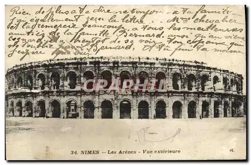 Ansichtskarte AK Nimes Les Arenes Vue Exterieure