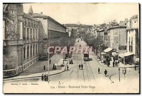 Cartes postales Nimes Boulevard Victor Hugo Tramway