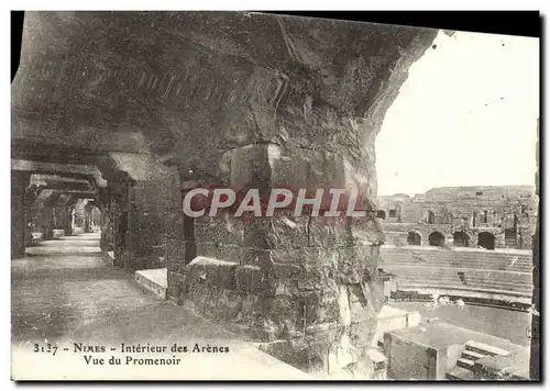 Cartes postales Nimes Interieur Des Arenes Vue Du promenoir