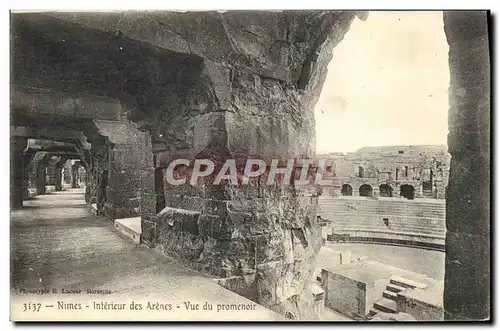 Cartes postales Nimes Interieur Des Arenes Vue Du promenoir
