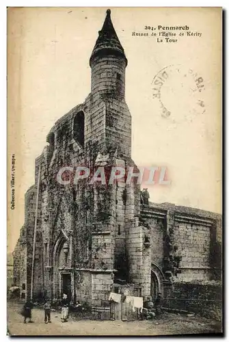 Cartes postales Penmarch Ruines De l&#39Eglise De Kerity La Tour