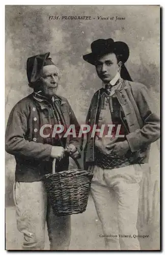 Cartes postales Plougastel Vieux Et Jeune Folklore