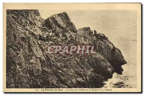 Ansichtskarte AK La Pointe Du Raz La Tete De Cochon Et Le Chapeau Da General