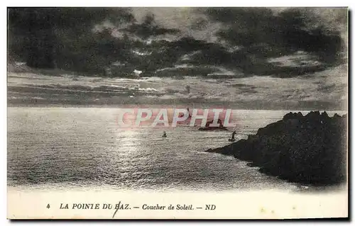 Cartes postales La Pointe Du Raz Coucher De Soleil