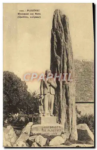 Cartes postales Plozevet Monument Aux Morts Quillivic Militaria